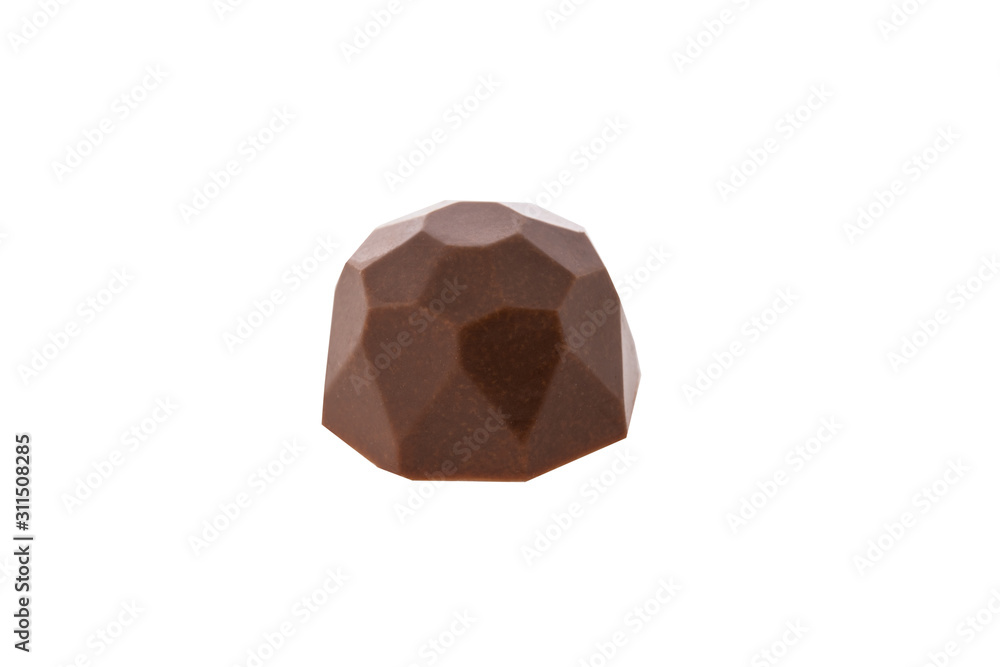 Handmade chocolate candie isolated on white Handmade chocolate candie isolated on white