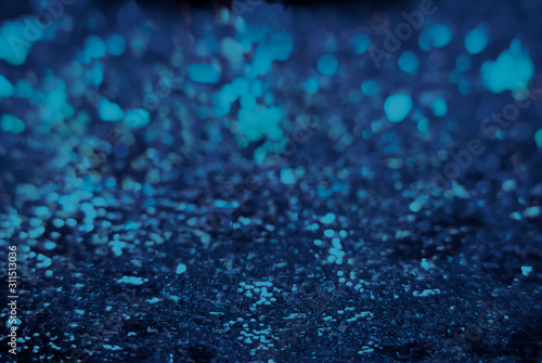 Quadro su tela Classic blue glitter shiny background