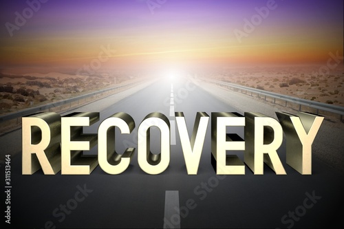 Recovery concept, road - 3D rendering