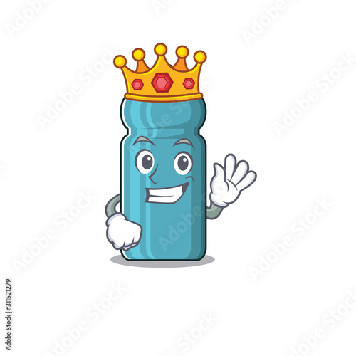 Water bottle Scroll A stylized of King on cartoon character design
