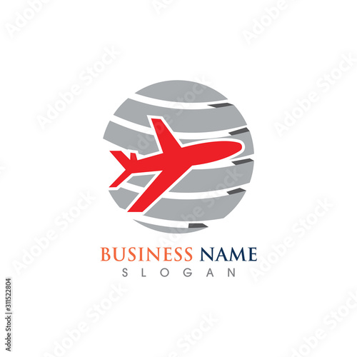 Free Download Air Travel in World Logo Template Design Creative Symbol, Icon - GFXLoad