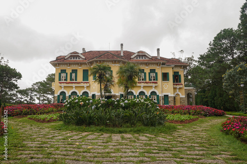 The huge building in the park