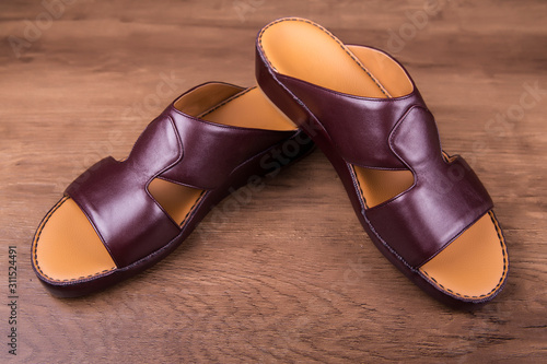 luxury Arabic leather sandal photography