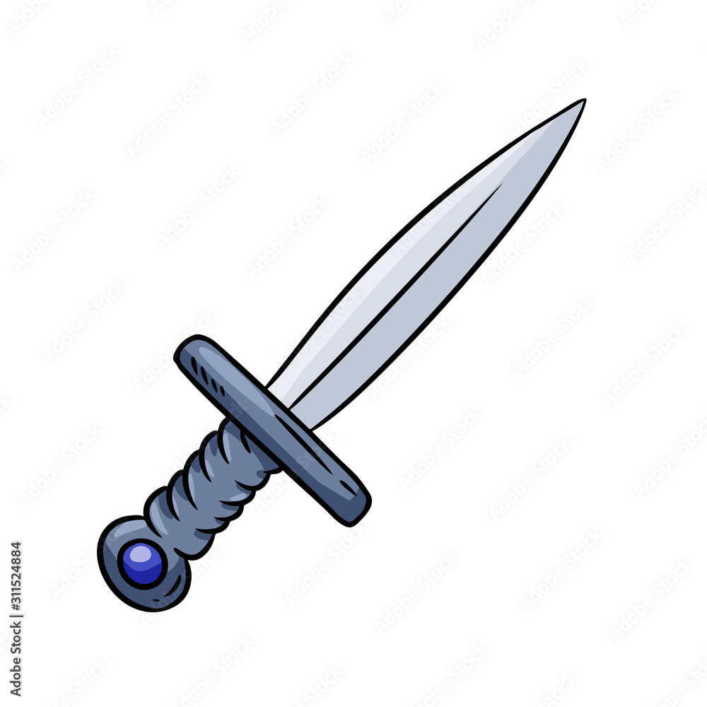 Athame occult symbol. Ritual knife hand drawn magic doodle. Isolated vector pagan wiccan image Athame occult symbol. Ritual knife hand drawn magic doodle. Isolated vector pagan wiccan image