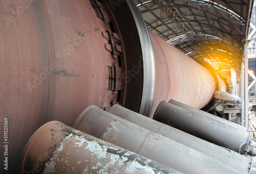 Rotary Kiln and preheater plant of old cement plant factory manufacturing .