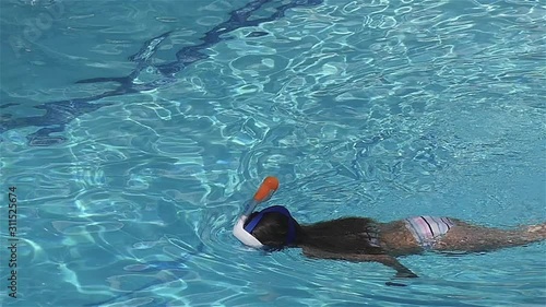 Slow Motion Young Diver From The Back