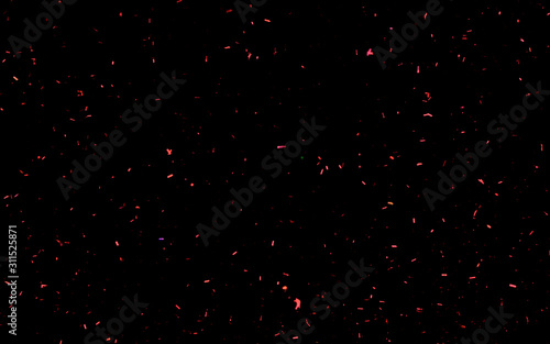 Abstract background with red shiny sparkling sparkles.