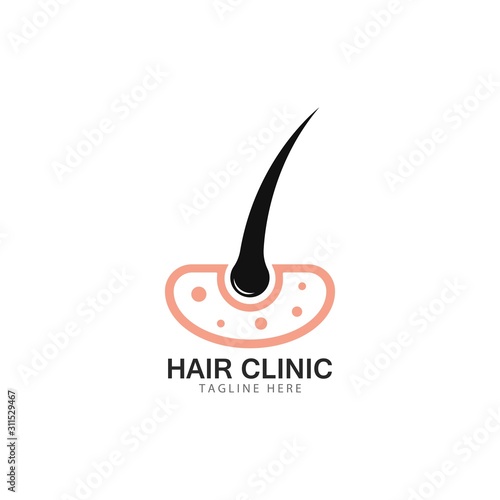 hair treatment dermatology logo template icon vector illustration