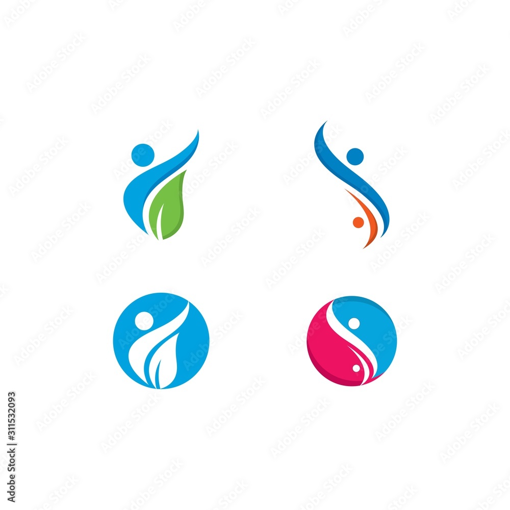 Human Healthy Life Logo template vector icon Human Healthy Life Logo template vector icon