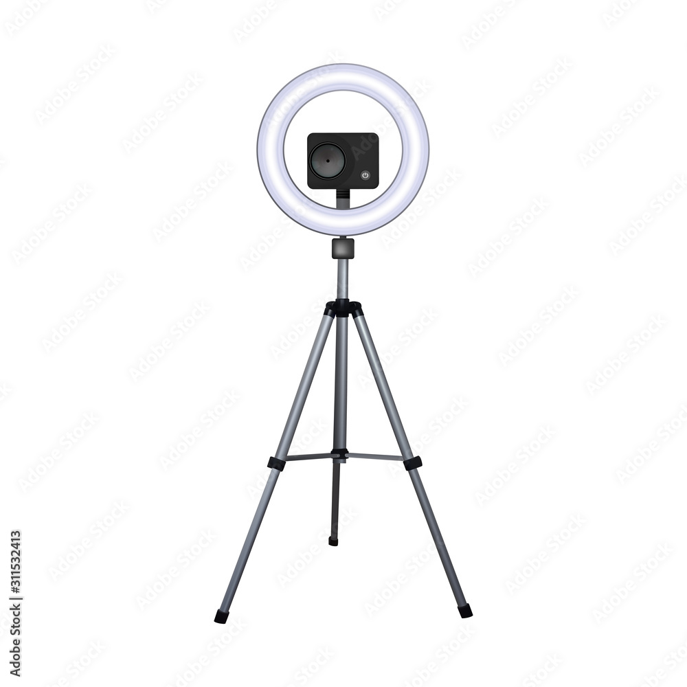 Obraz premium Action camera on a tripod