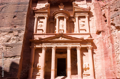 Al-Khazneh, the famous ancient temple in Petra, Jordan
