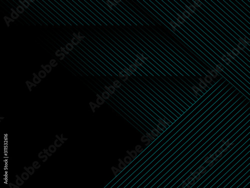  Abstract striped blue lines pattern overlay on black background and texture. Geometric creative and Inspiration design