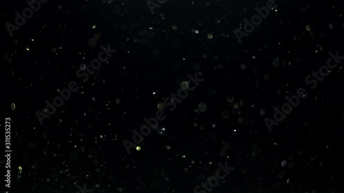 particles on black background, abstract overlay with particles and bokeh photo