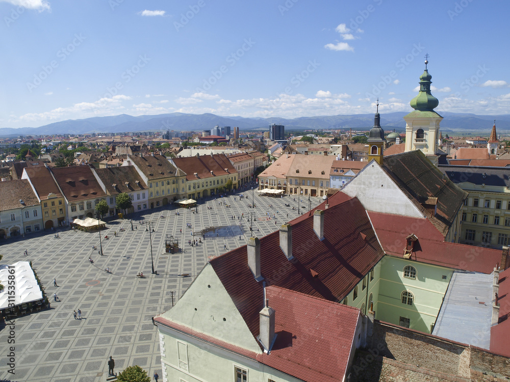Fototapeta premium Hermannstadt, Stadtzentrum, Rumänien, Transsilvanien, Sibiu