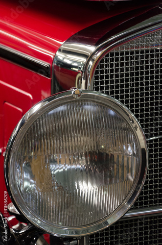 Exterior details of a classic car