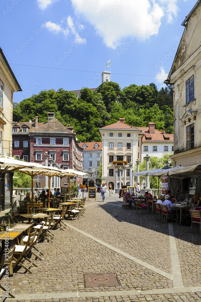 Ljubljana, Altstadt, Burg, Ljubljanski grad, Slowenien, Laibach