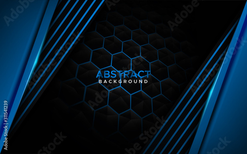 Futuristic modern blue background with blue lines. Abstract background design