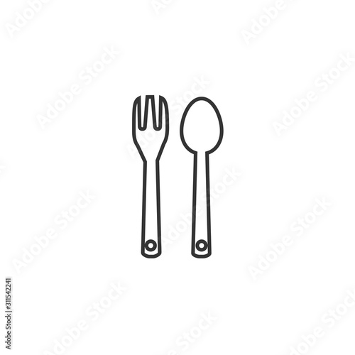folk and spoon cutlery icon vector illustration for website and design icon