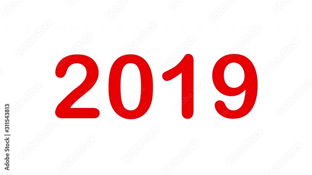 Happy New Year of twenty twenty. Colorful numbers design for celebration. Animation on white background. Happy New Year of twenty twenty. Colorful numbers design for celebration. Animation on white background.