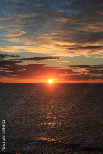 sunset over the sea (Baikal lake, Siberia)