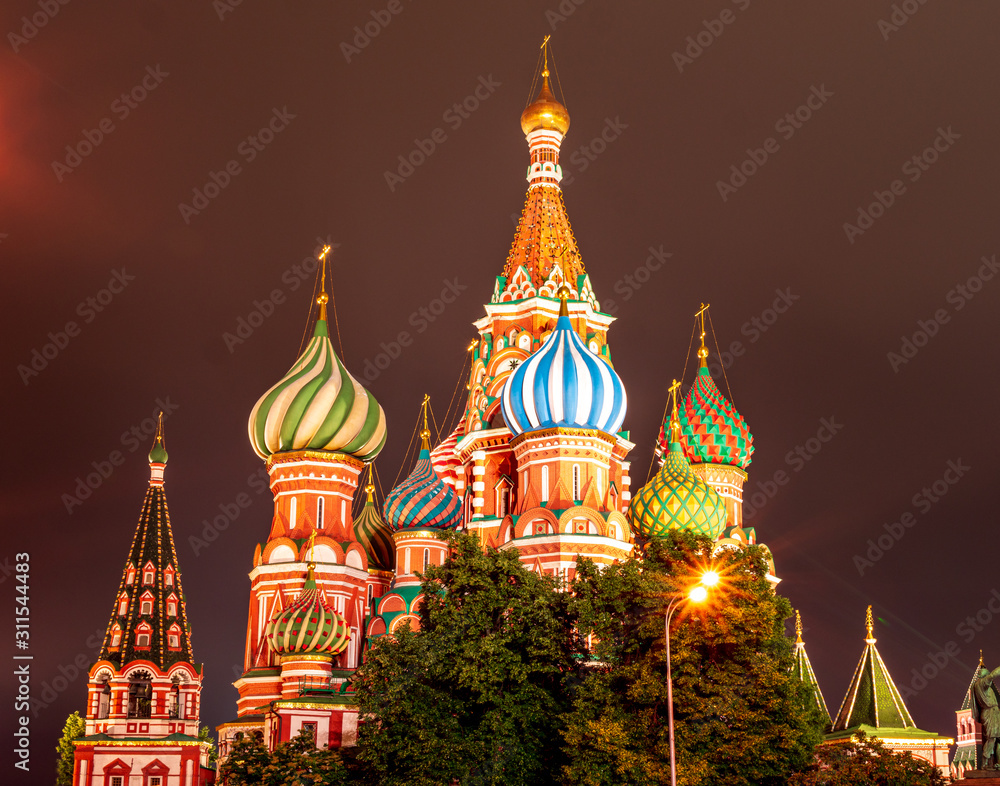 Moskow Onion Chapel Tower in colorful impression