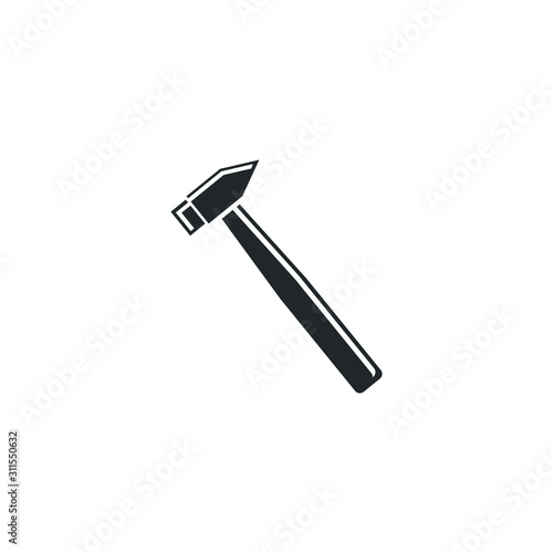 hummer icon template color editable. hammer symbol vector sign isolated on white background illustration for graphic and web design.