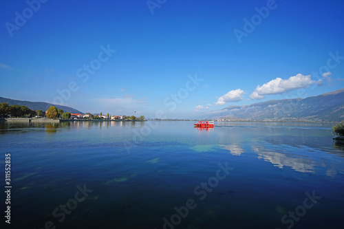 Panoramic view of Pamvotida lake of Ioannina photo