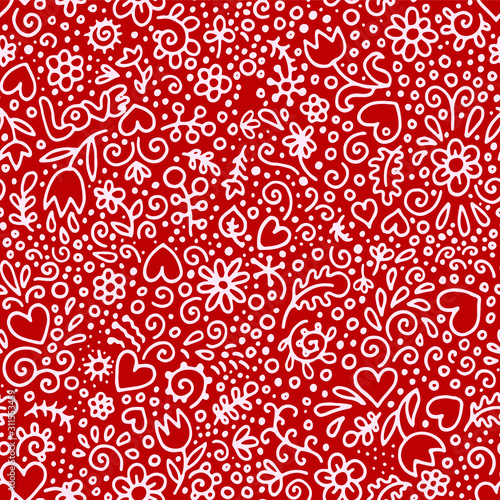 valentines day seamless vector pattern