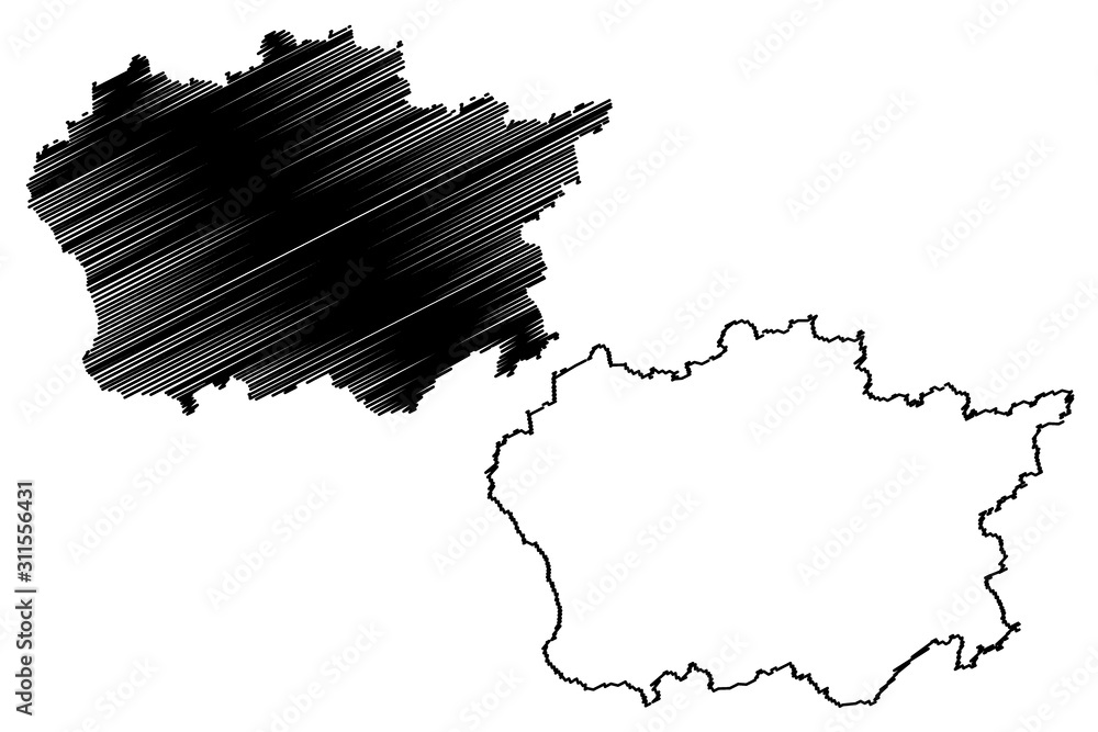 Alytus County (Republic of Lithuania, Counties of Lithuania) map vector illustration, scribble sketch Alytus map....