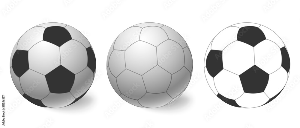 Soccer ball. Football ball icon. Soccer ball. Football ball icon.