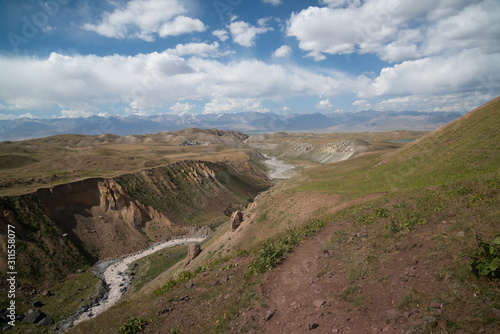 Canyon on the way to Lenin peak in Kyrgyzstan, Pamir
