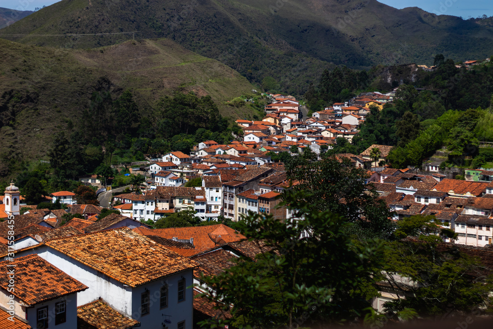 Ouro Preto, Minas Gerais, Brazil: The famous Churchs on Ouro Preto Brazil, some Rococo Catholic churchs in Ouro Preto, Brazil in a beautiful day