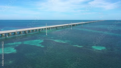Wallpaper Mural Aerial shot of the Seven Mile Bridge in Florida which connects several of the Florida Keys on the way to Key West Torontodigital.ca