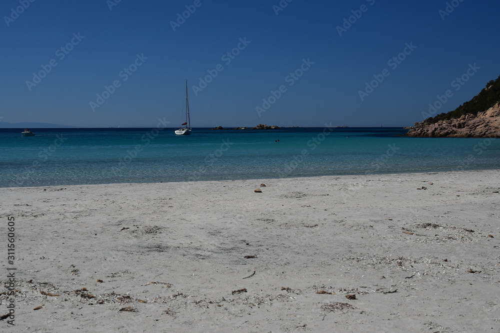 La plage de Roccapina en Corse