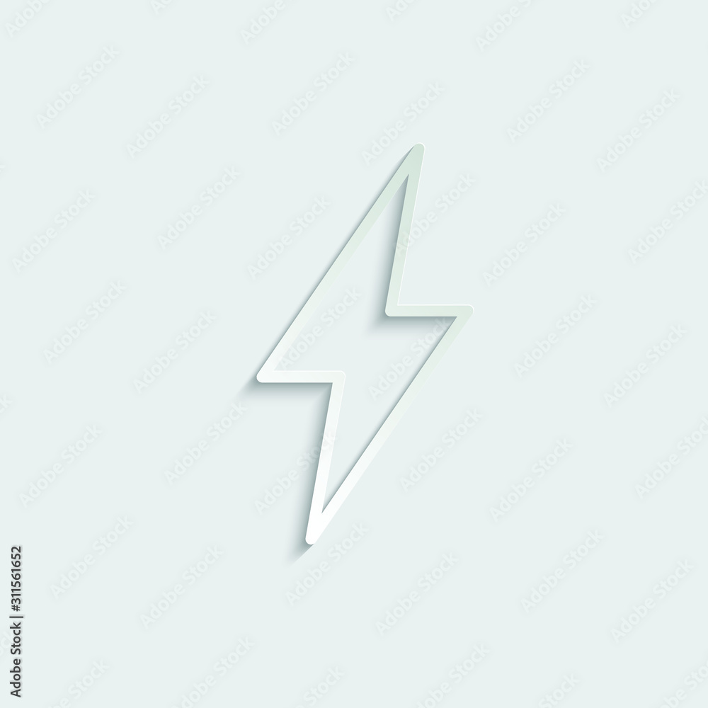 paper danger - black vector icon with shadow paper danger - black vector icon with shadow