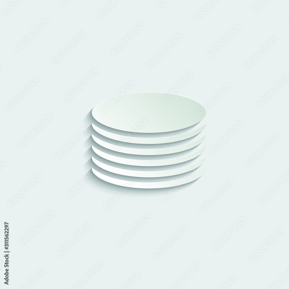 paper coins icon vector. coins symbol paper coins icon vector. coins symbol
