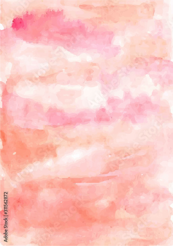 Red Sky Texture Watercolor Paint Background