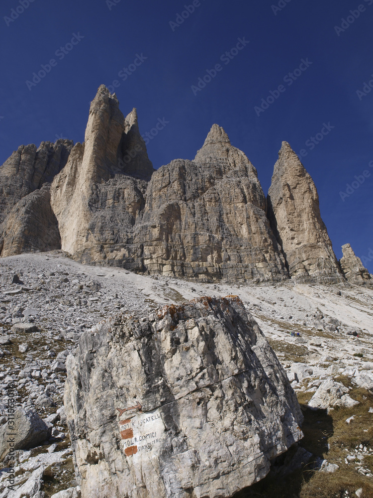 Fototapeta premium Die Drei Zinnen, Dolomiten, Südtirol, Italien