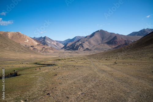 Mountains near Pamir highway in Tajikistan