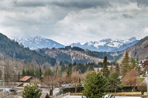 landscape in Le Grand-Bornand, France