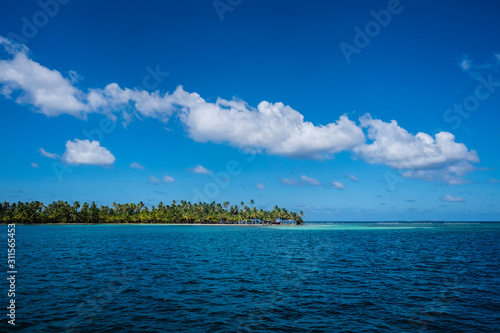 Paradise island with an amazing blue sky 