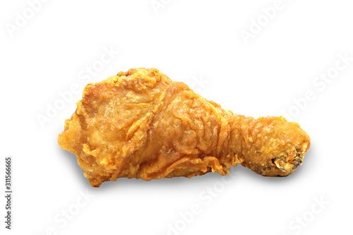 Fried chicken isolated on white background,with clipping path.