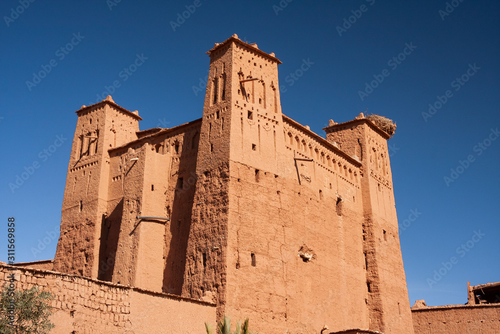 Detall, Kasbah of clay Ait Ben Haddou in Morocco Detall, Kasbah of clay Ait Ben Haddou in Morocco