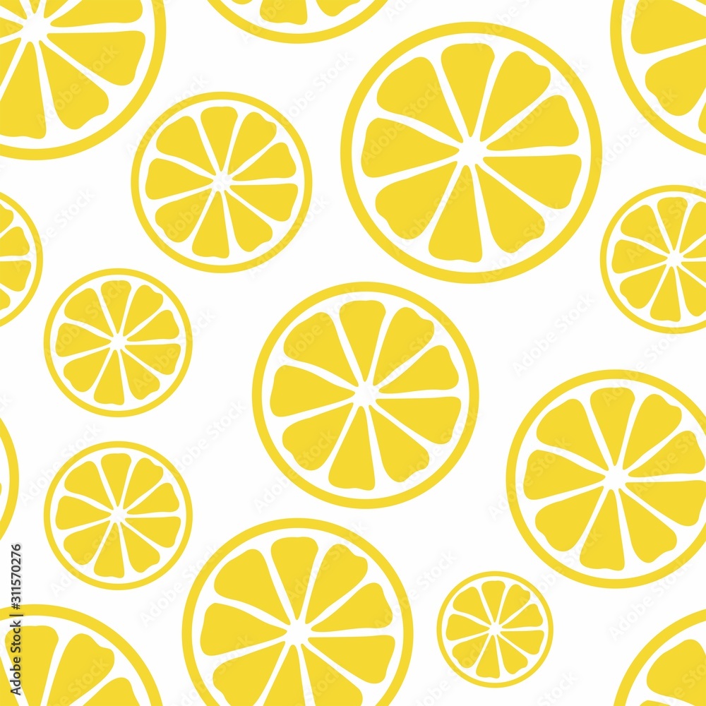 Seamless Lemon Pattern Template Design