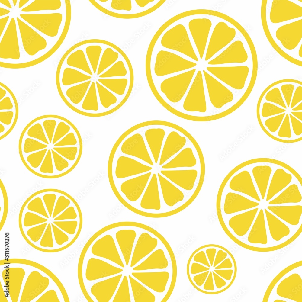 Seamless Lemon Pattern Template Design Seamless Lemon Pattern Template Design