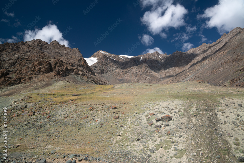 Mountains near Pamir highway in Tajikistan