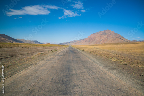 View on the Pamir highway in Tajikistan