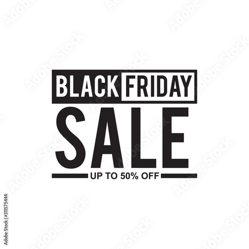 Black friday sales advertisement emblem design vector template