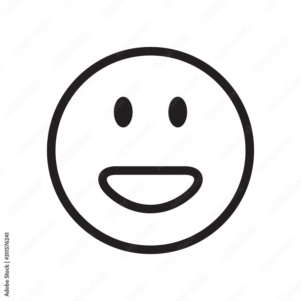 Fototapeta premium Emoticon icon logo vector design template