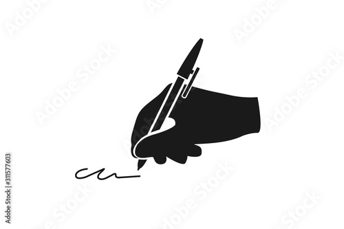 Modern writing icon vector photo